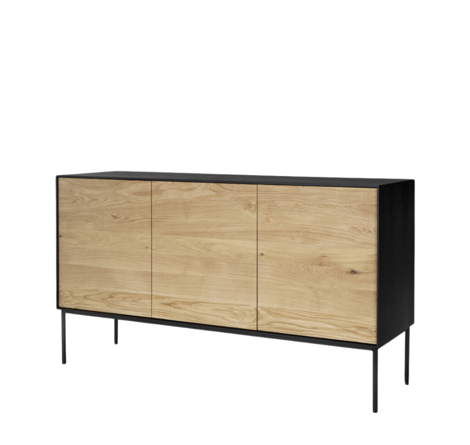 Oak Black Frame Sideboard