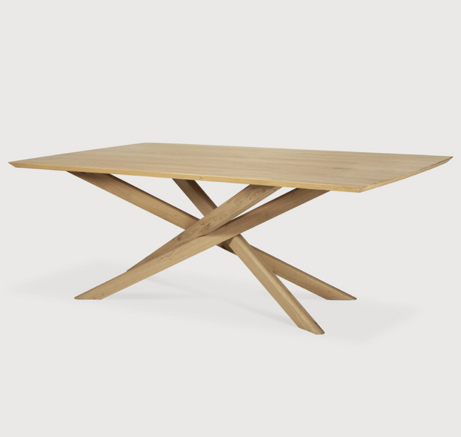 Oak Multi Cross Base Dining Table