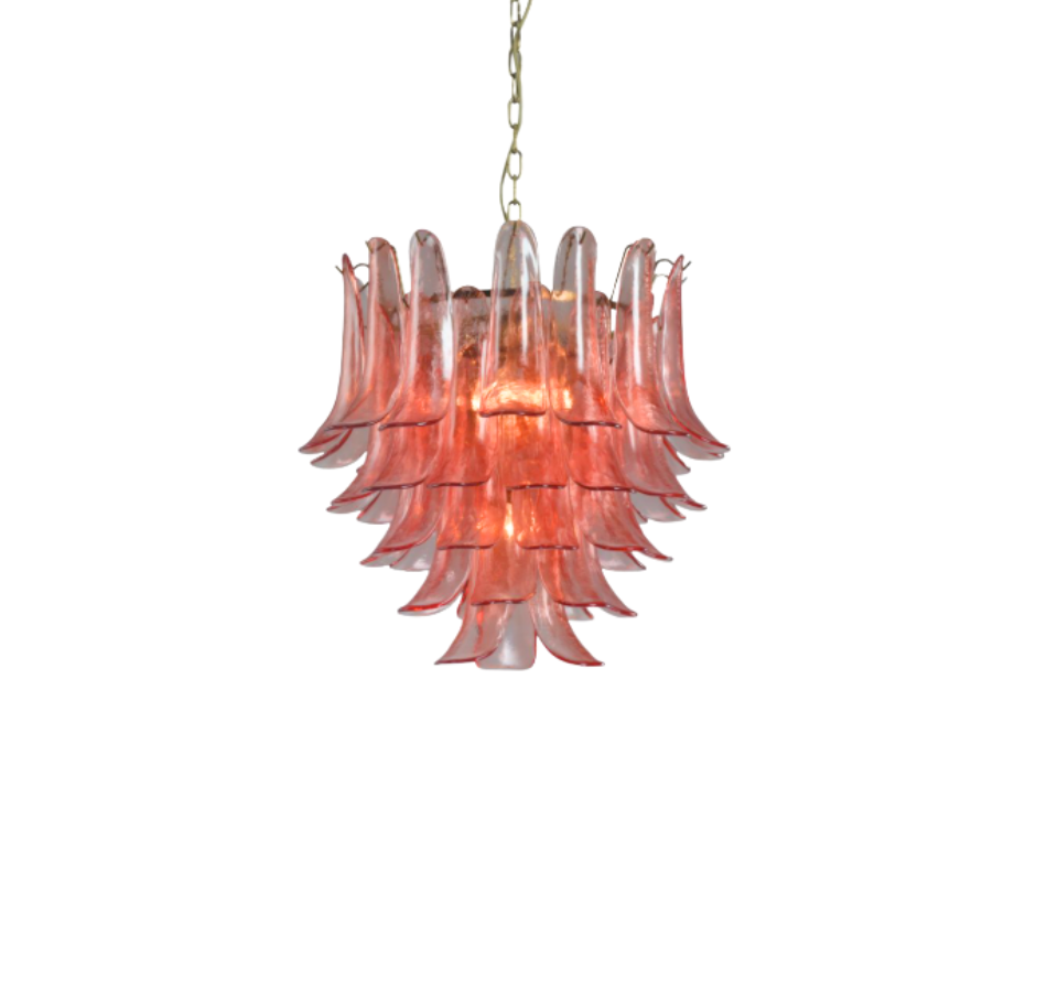 Glass Chandelier Rose