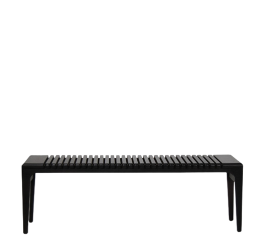 Slatted Charcoal Bench