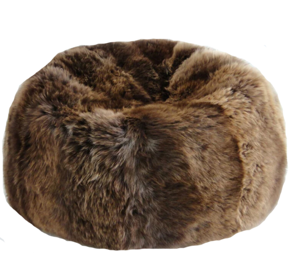 Lambswool Bean Bag Natural Brown
