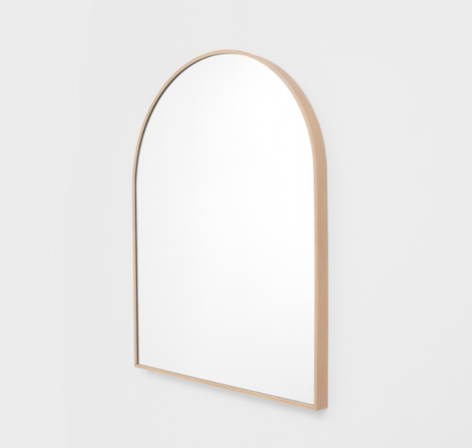 Arch Oak Half Mirror