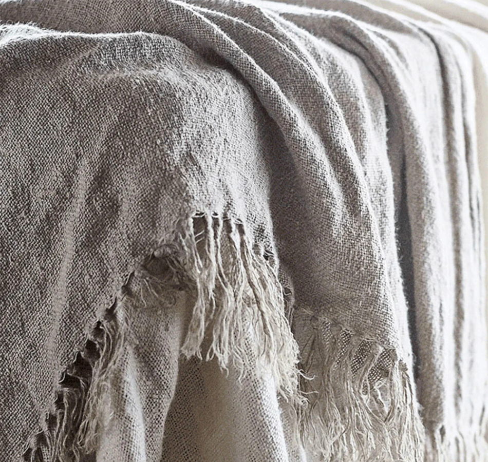 Bedouin Linen Throw Natural
