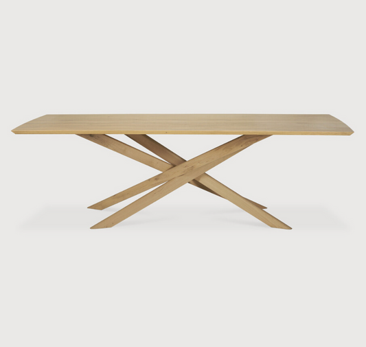 Oak Multi Cross Base Dining Table