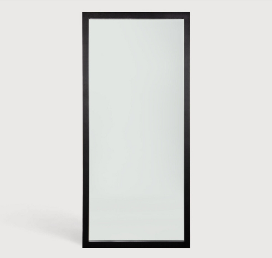 Oak Lightframe Mirror Black