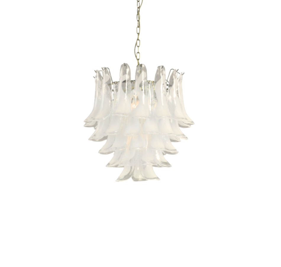 Glass Chandelier White
