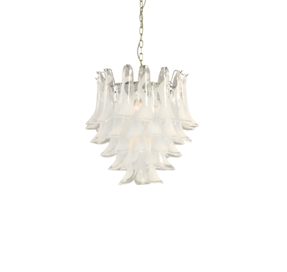 Glass Chandelier White