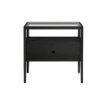 Oak Dawn Bedside Table Black