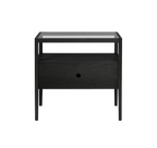 Oak Dawn Bedside Table Black