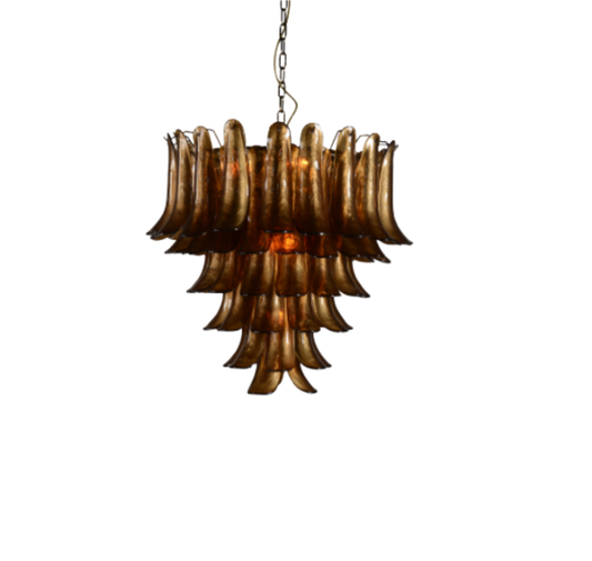 Glass Chandelier Amber