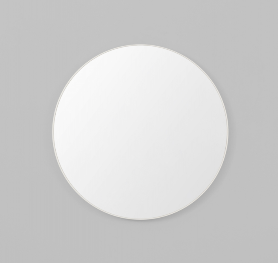 Errol Round Mirror White