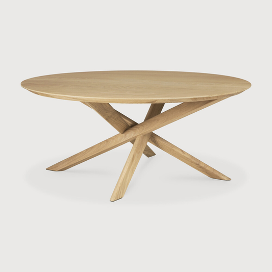 Round Oak Multi Cross Coffee Table