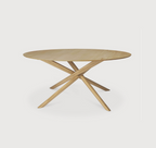 Oak Round Multi Cross Dining Table