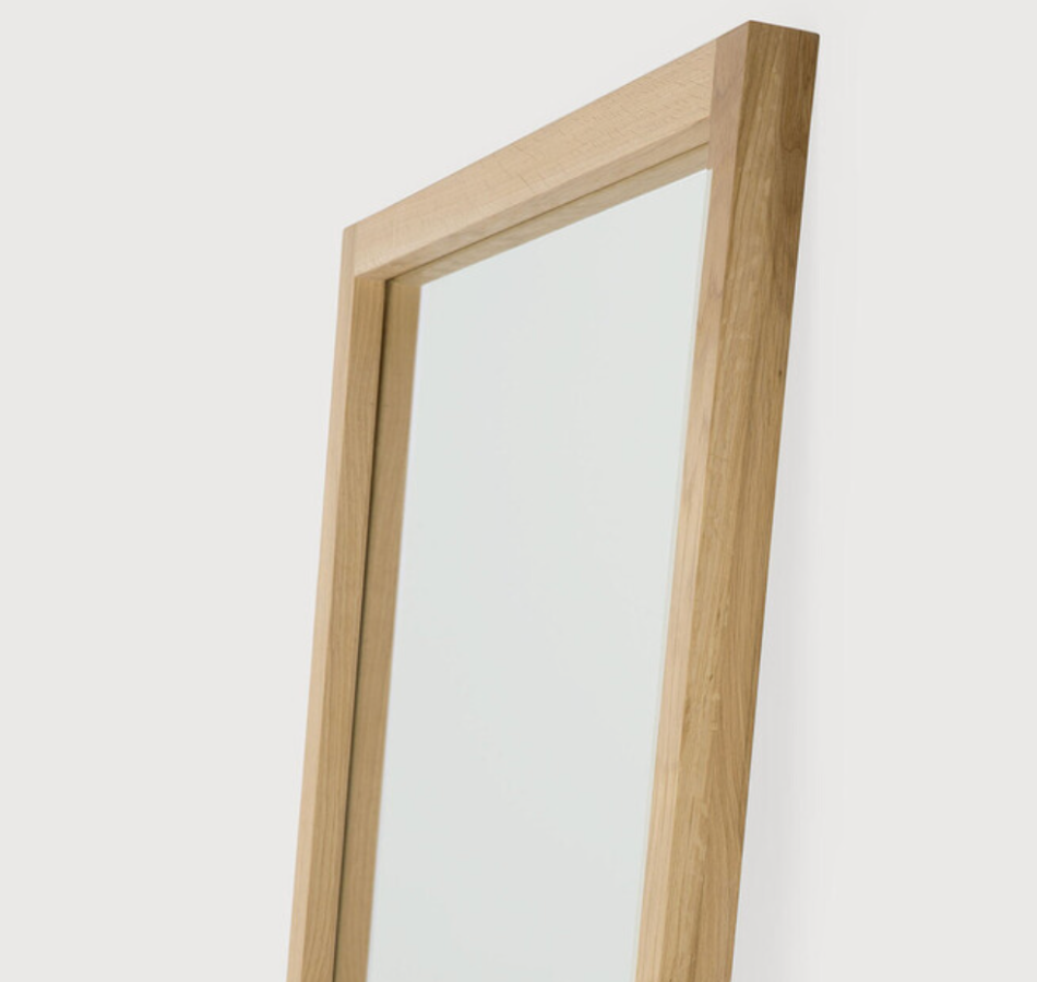 Oak Light Frame Mirror