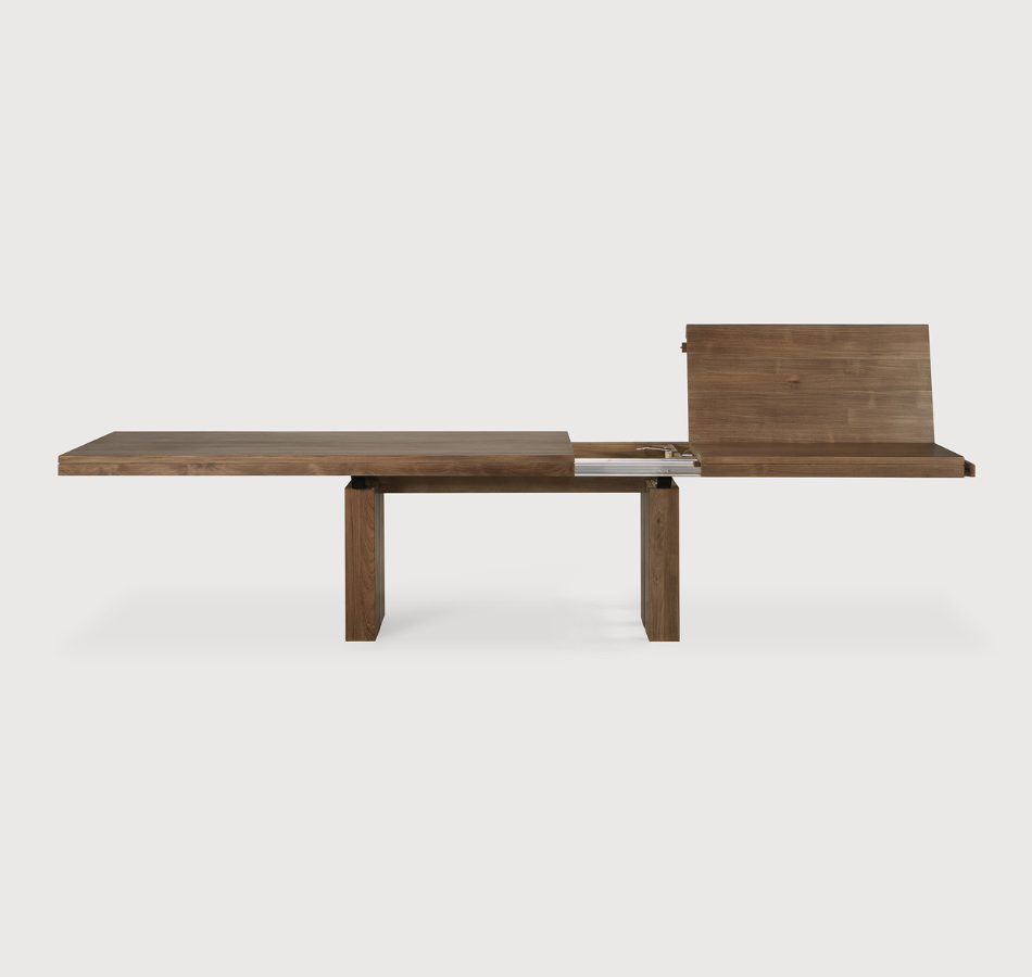Teak Slab Extension Dining Table