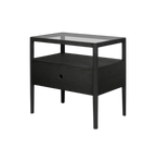 Oak Dawn Bedside Table Black