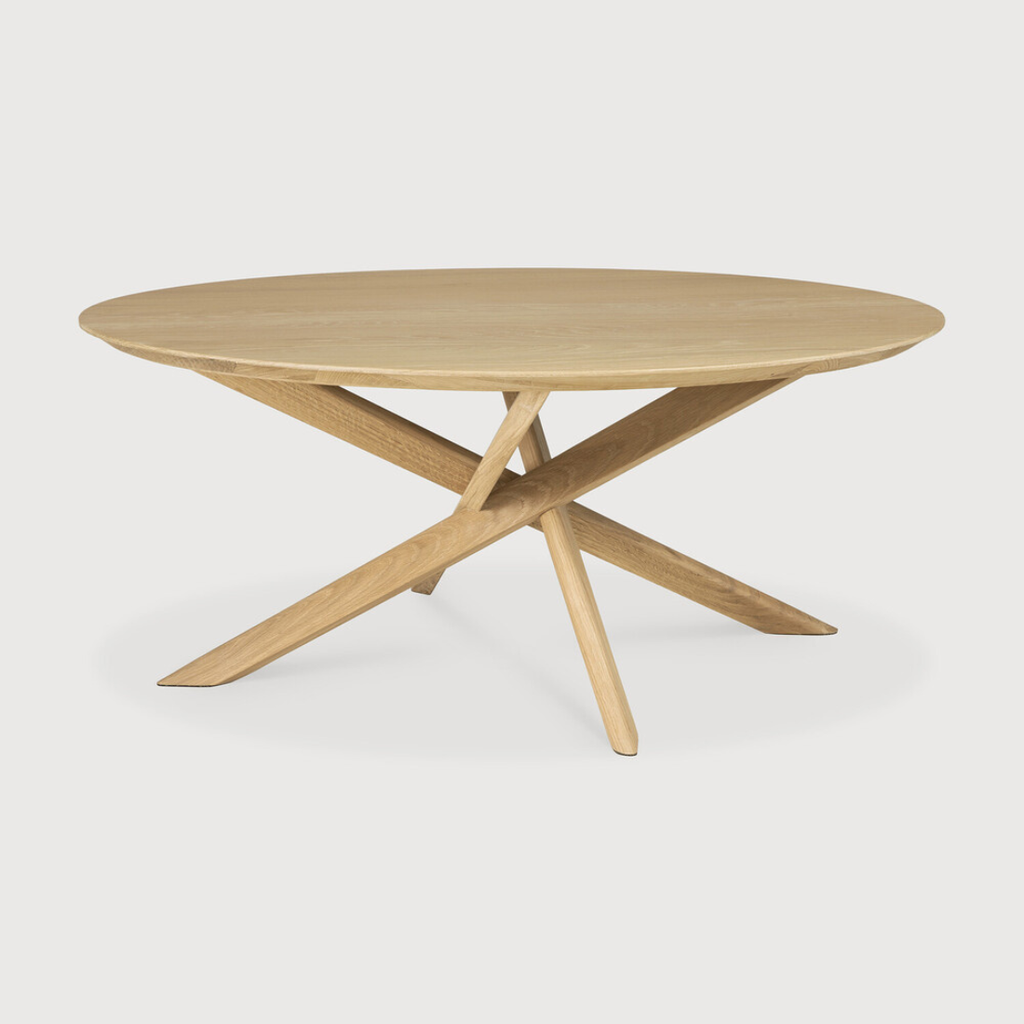 Round Oak Multi Cross Coffee Table