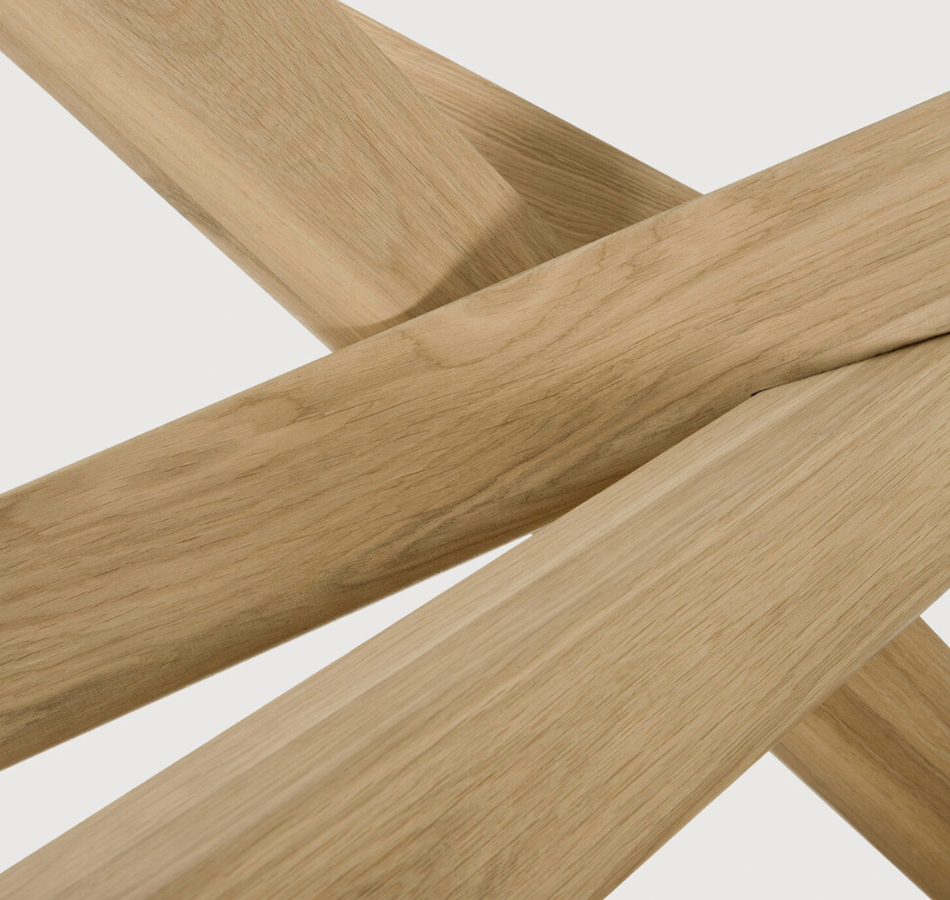 Oak Oval Multi Cross Base Dining Table