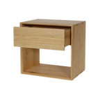 Tall Oak Scandi Bedside Table