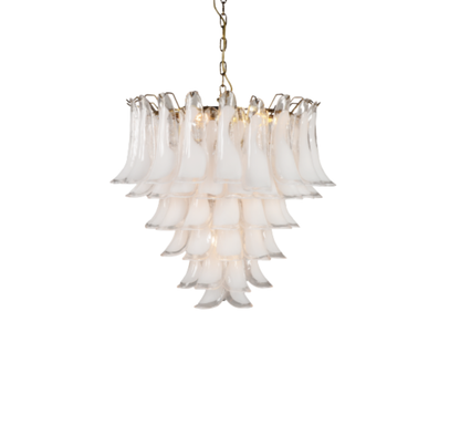 Glass Chandelier White
