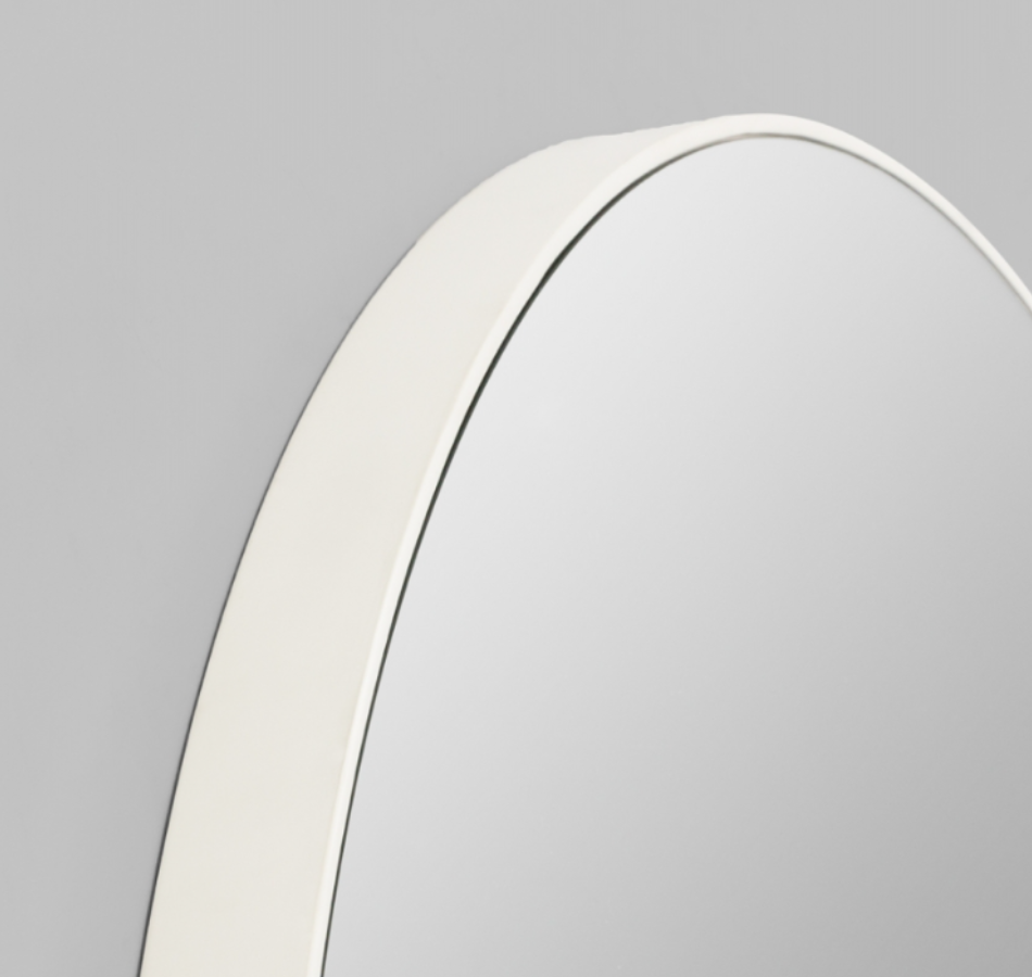 Errol Round Mirror White