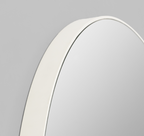 Errol Round Mirror White