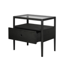 Oak Dawn Bedside Table Black
