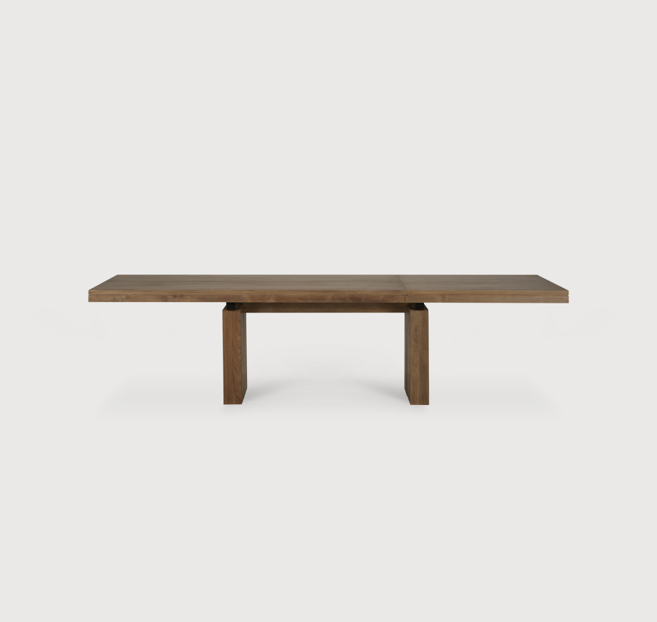 Teak Slab Extension Dining Table