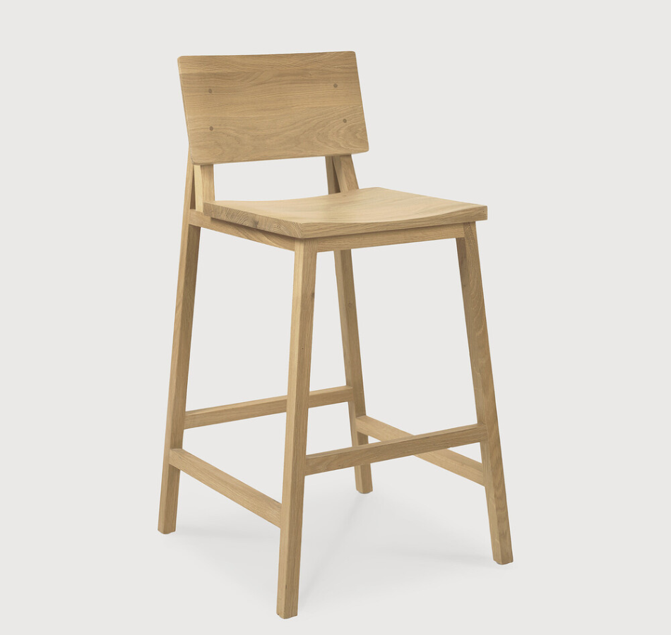 Oak Kitchen Counter Stool