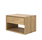 Low Oak Scandi Bedside Table