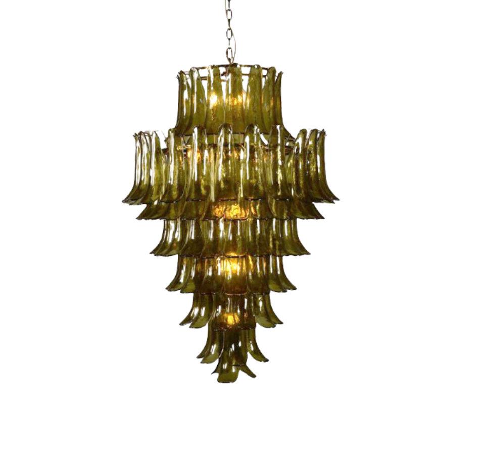 Glass Chandelier Olive