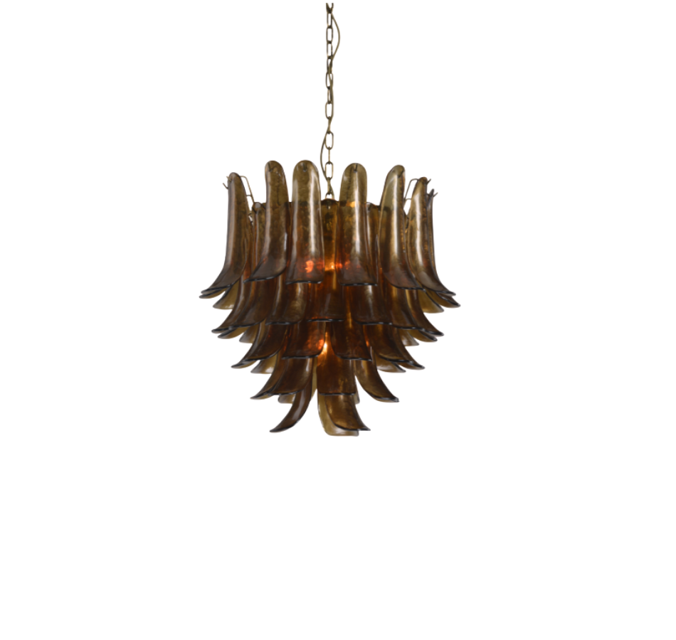 Glass Chandelier Amber