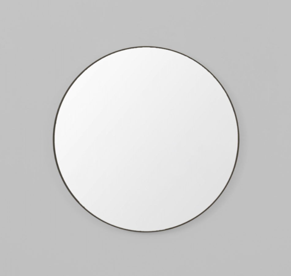 Errol Round Mirror Black
