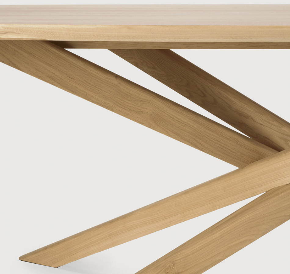 Oak Oval Multi Cross Base Dining Table
