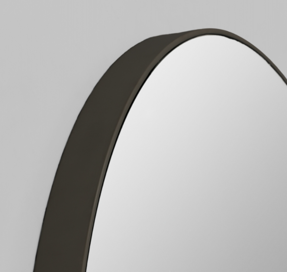 Errol Round Mirror Black