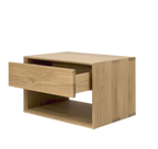 Low Oak Scandi Bedside Table