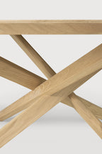 Oval Oak Multi Cross Coffee Table