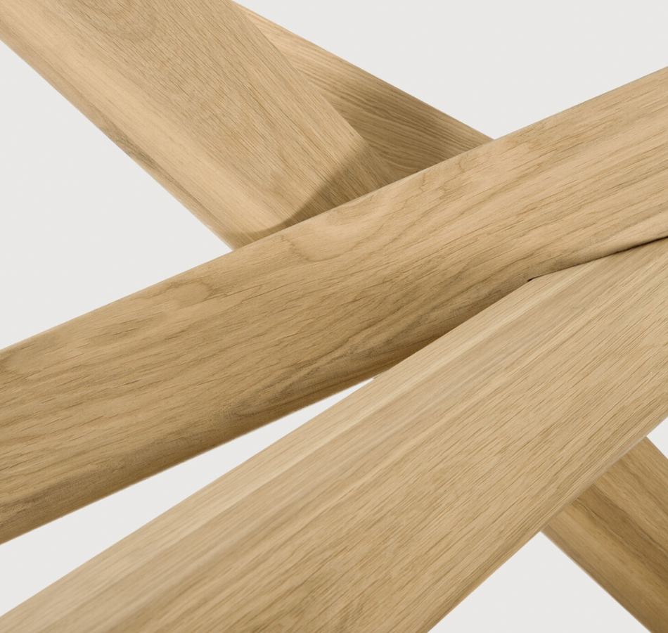 Oak Round Multi Cross Dining Table