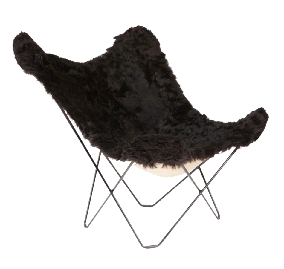 Fuzzy butterfly chair hot sale