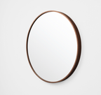 Simplicity Round Mirror Walnut