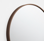 Simplicity Round Mirror Walnut