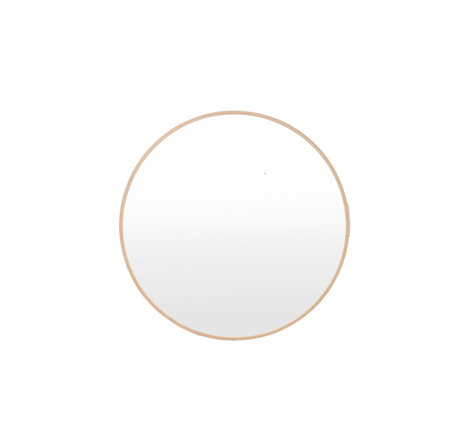 Simplicity Round Oak Look Mirror 100cm