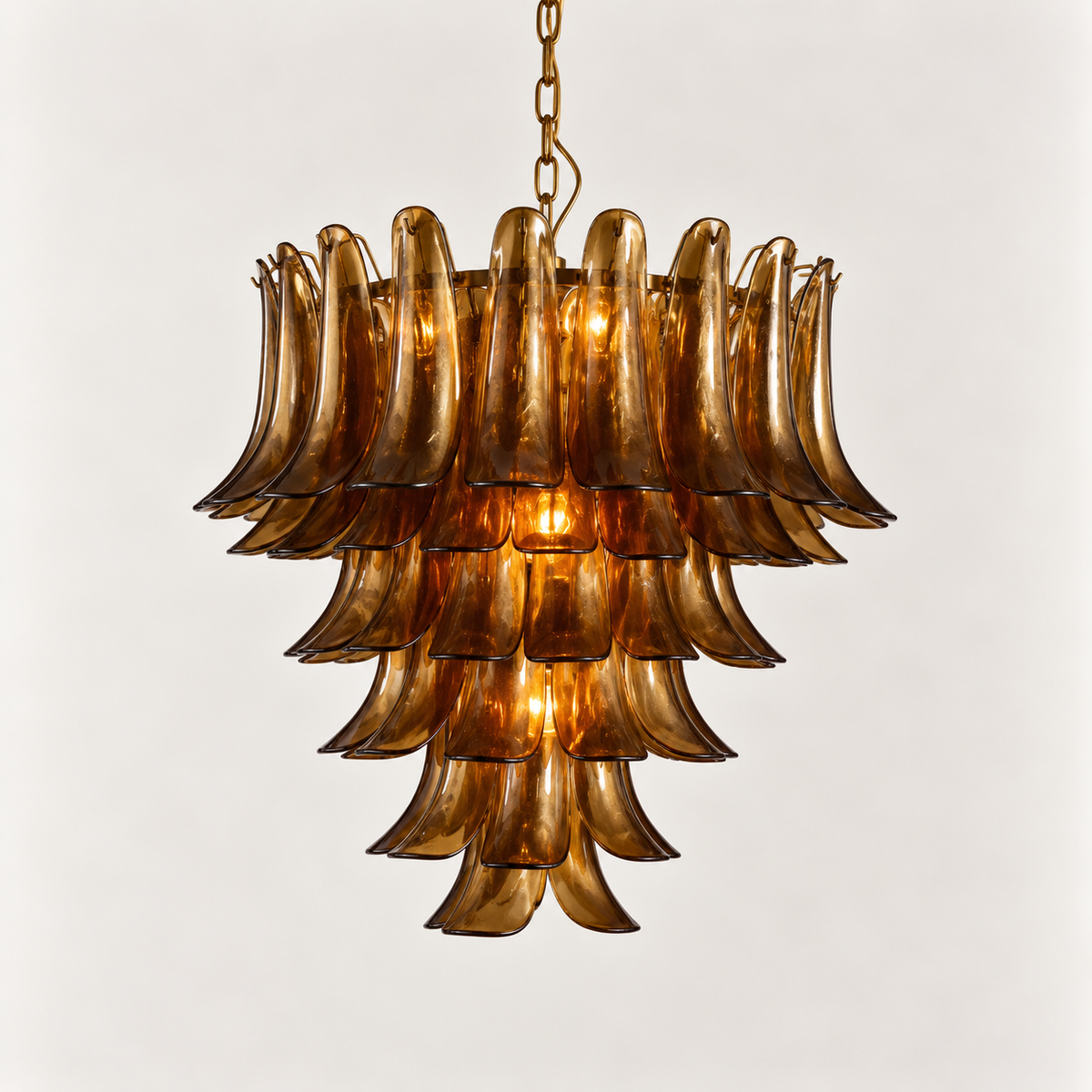 Glass Chandelier Amber