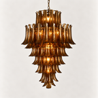 Glass Chandelier Amber