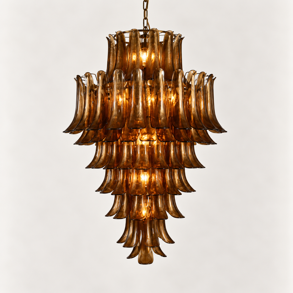 Glass Chandelier Amber