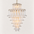 Glass Chandelier White