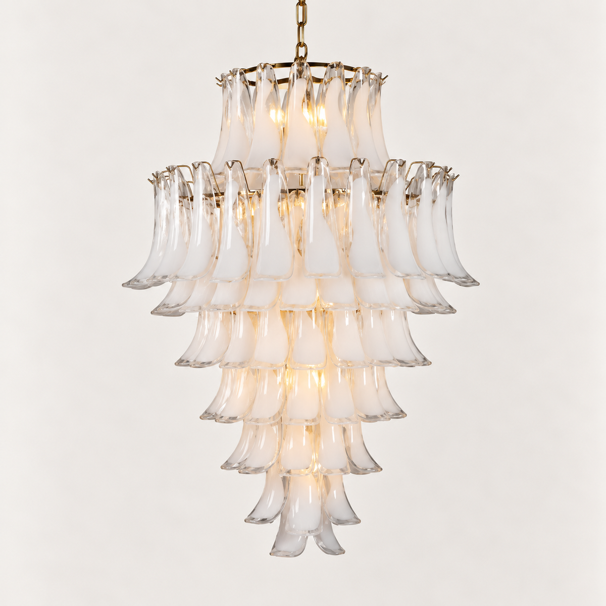 Glass Chandelier White