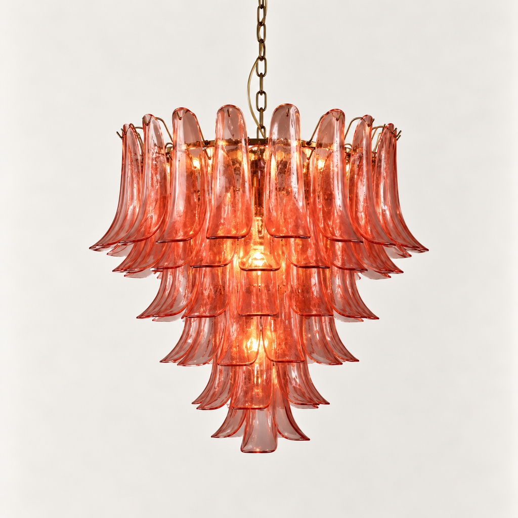Glass Chandelier Rose