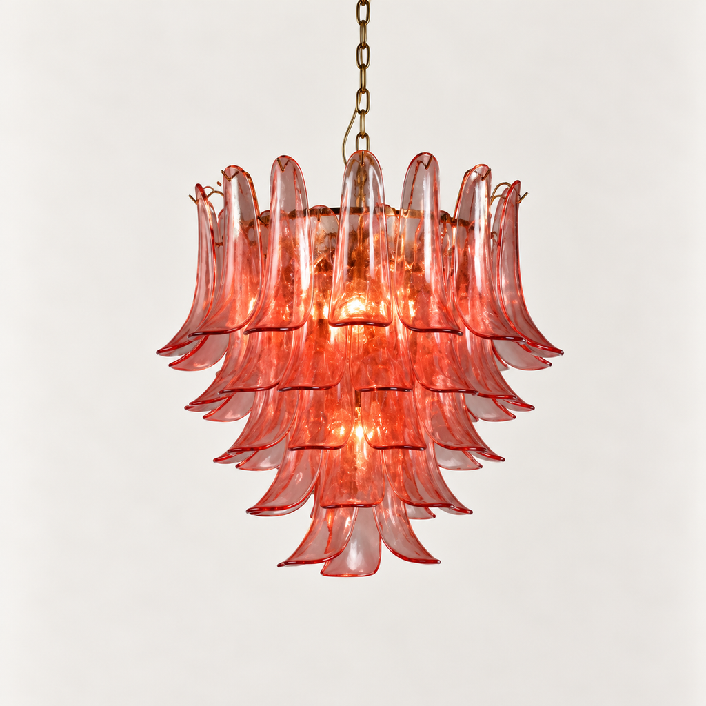 Glass Chandelier Rose