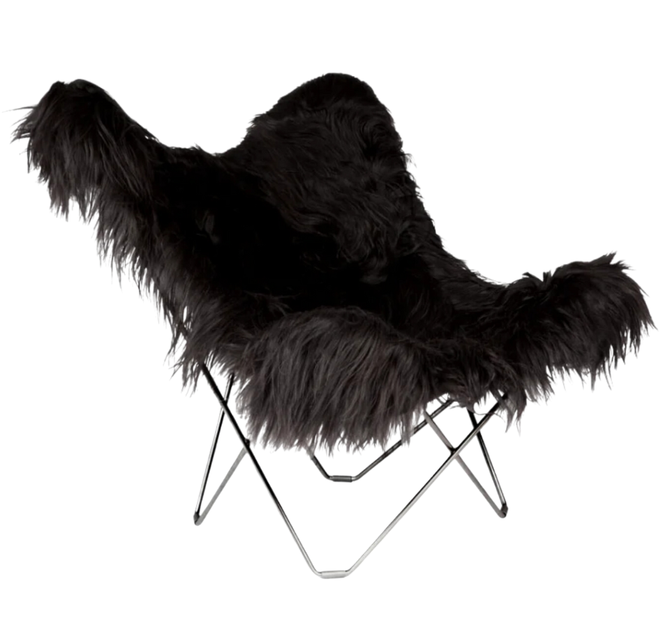 Icelandic Wild Black Butterfly Chair
